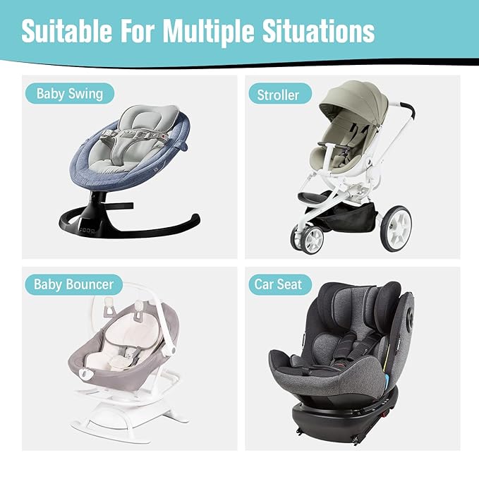 KAKIBLIN Baby Head Pillow,Support Pillow, Baby Travel Pillow for Head and Neck, Babies Neck Pillows for Car Seat,Pushchair,Travel(Wave)-BubblyBeeBaby