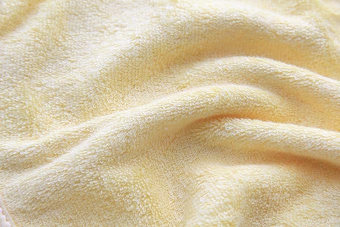 HIPHOP PANDA Baby Washcloths, Rayon Made from Bamboo - 2 Layer Ultra Soft Absorbent Newborn Bath Face Towel - Reusable Baby Wipes for Delicate Skin - Yellow, 30 Pack-BubblyBeeBaby