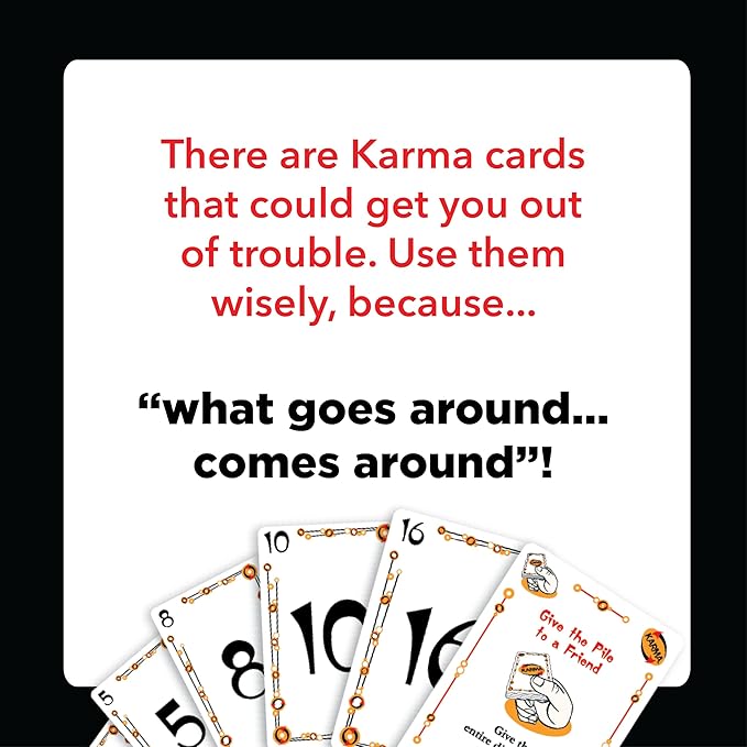 KARMA Card Games for Kids – Kids, Family Games Night, Multi-Player, Screen Free, Travel Games, Playing Cards, What Goes Around, Comes Around, Ages 8+-BubblyBeeBaby