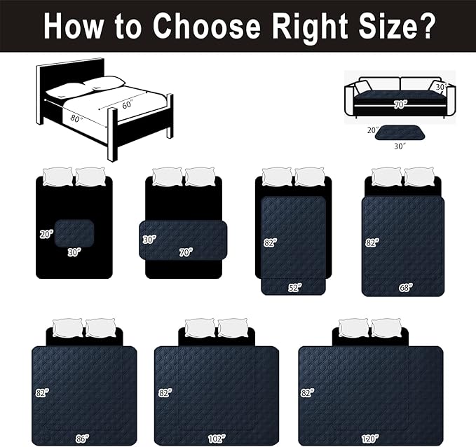 100% Waterproof Dog Bed Cover 68x82 inch Reversible Changing Pad Reusable Camping Mat for Kids/Pet/Dog/Cat Washable Geometric Embroidery Blanket Patchwork Navy+Burgundy-BubblyBeeBaby