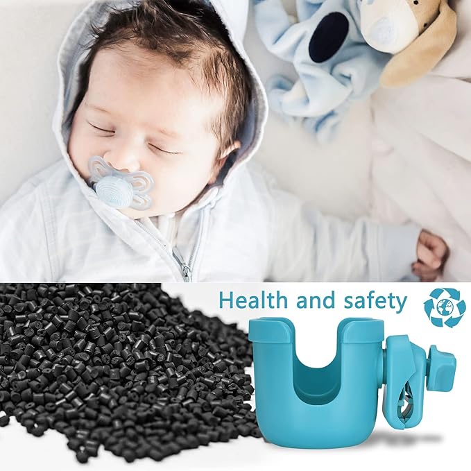 Suranew Adjustable Stroller Cup Holder with Phone Holder for Baby Stroller for Family Members, Sky Blue-BubblyBeeBaby