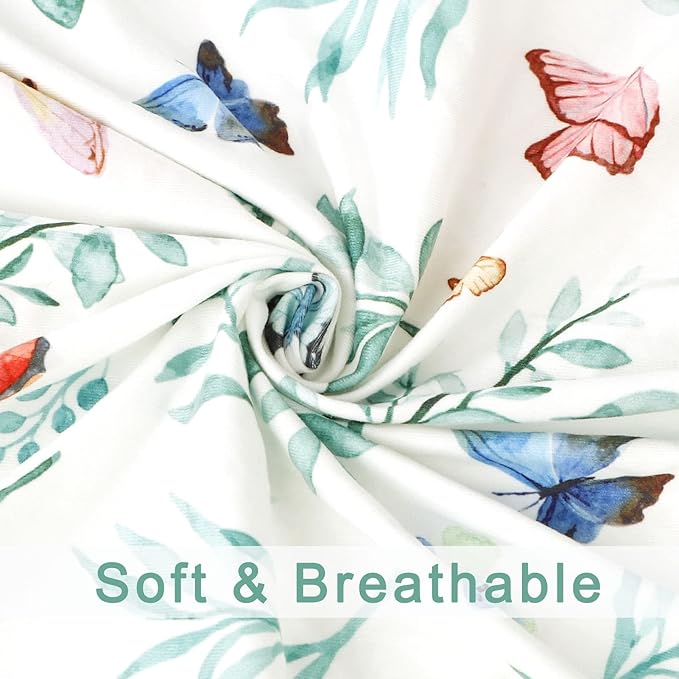 Hooyax Baby Lounger Cover for Boys and Girls, Newborn Lounger Slipcover Removable Infant Floor Seat Baby Nest Cover, Baby Padded Lounger Cover, Butterfly-BubblyBeeBaby