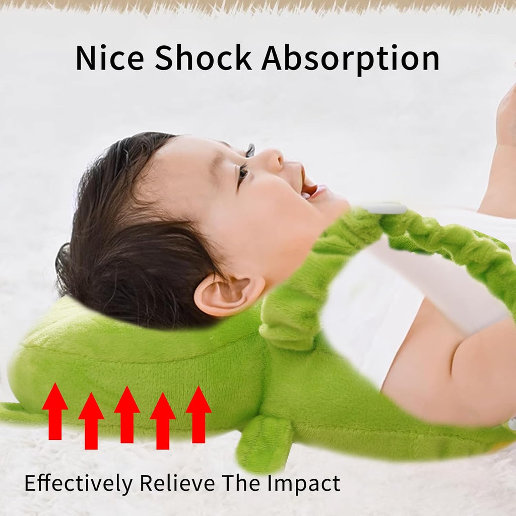 Baby Head Protector Backpack, Toddler Toddler Head Protector, Toddler Head Protector Padded Backpack Elasticated Carrier Wear (Frog)