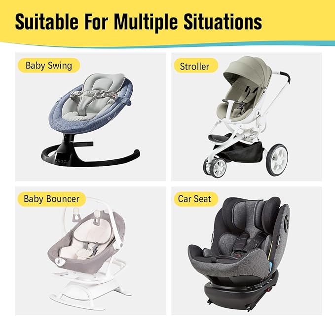 KAKIBLIN Baby Travel Pillow, Upgraded Baby Neck Pillows for Car Seat Toddler Head and Neck Support Pillow,Support Pillows for Car Seat, Pushchair,Travel (Pineapple)-BubblyBeeBaby