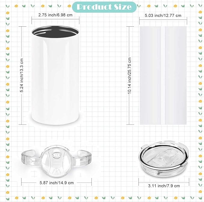 12 Oz Sippy Cup Tumblers 8 Pack With Handle, Straight Sublimation Blanks Kids Tumbler, Stainless Steel Sublimation Todder Water Bottle-BubblyBeeBaby