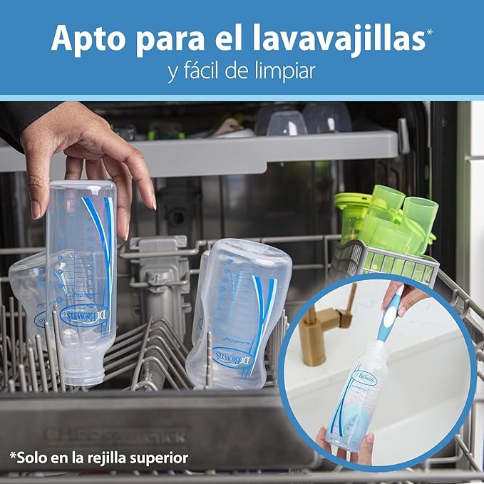 Dr. Brown's Natural Flow Anti-Colic Options+ Narrow Baby Bottle, Dream Adventure, 8 oz/250 mL, with Level 1 Slow Flow Nipple, 0m+, 4 Count (Pack of 1)-BubblyBeeBaby