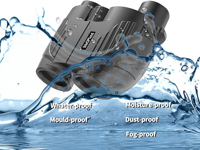 20x25 Compact Binoculars with Strap for Kids and Adults, Sharp Clear, Mini Low Weight Binoculars for Bird Watching,Hiking Outdoor, Cruise Ship,Concert-BubblyBeeBaby