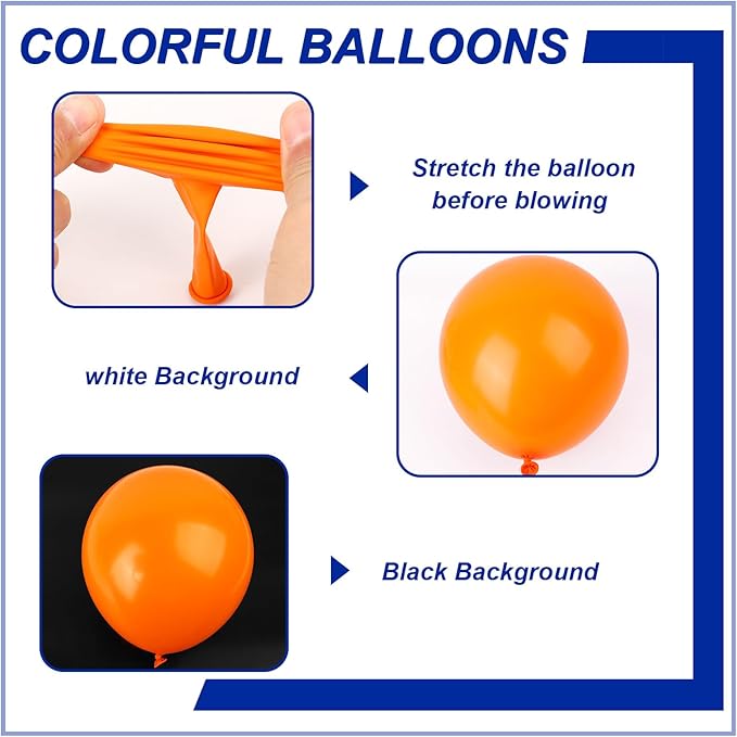 140pcs Orange Round Balloons Different Sizes 18 12 10 5 Inch Latex Balloons for Arch Decoration Party Balloon Kit for Graduation Birthday Party Wedding Balloon Baby Shower Decoration-BubblyBeeBaby