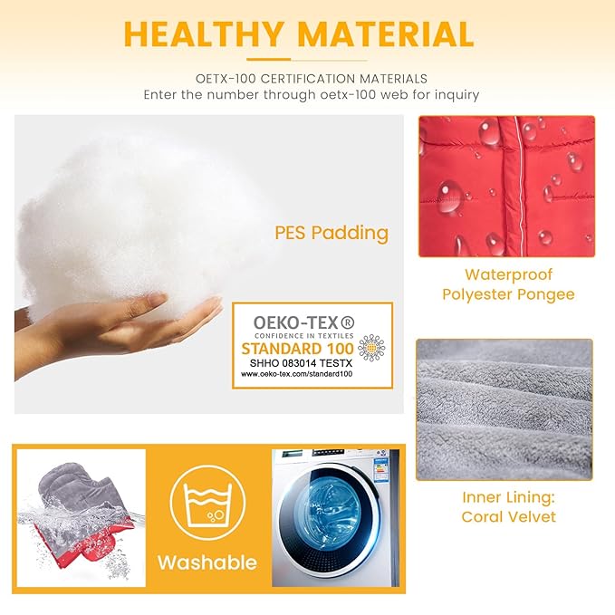 Orzbow Warm Bunting Bag Universal,Stroller Sleeping Bag Cold Weather,Waterproof Toddler Footmuff(Red,Large)-BubblyBeeBaby