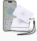 LULULOOK Wallet Tracker Card (iOS Only), Ultra Slim Airtag Wallet Works with Apple Find My, Wireless Rechargeable GPS Smartcard Tracker for Luggage, Tags, Passport, Purse, IP68 Waterproof, 3 Pack