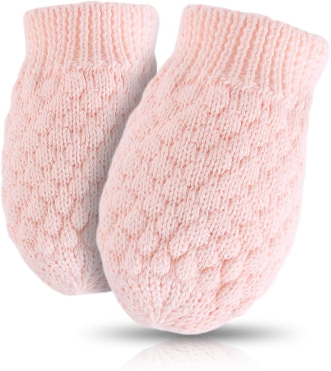 Baby Knit Mittens Toddler Boys Girls Gloves Winter Infant Newborn No Scratch Mitten 0-3 Years-BubblyBeeBaby