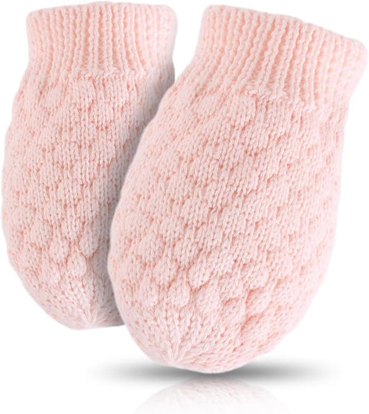 Baby Knit Mittens Toddler Boys Girls Gloves Winter Infant Newborn No Scratch Mitten 0-3 Years-BubblyBeeBaby