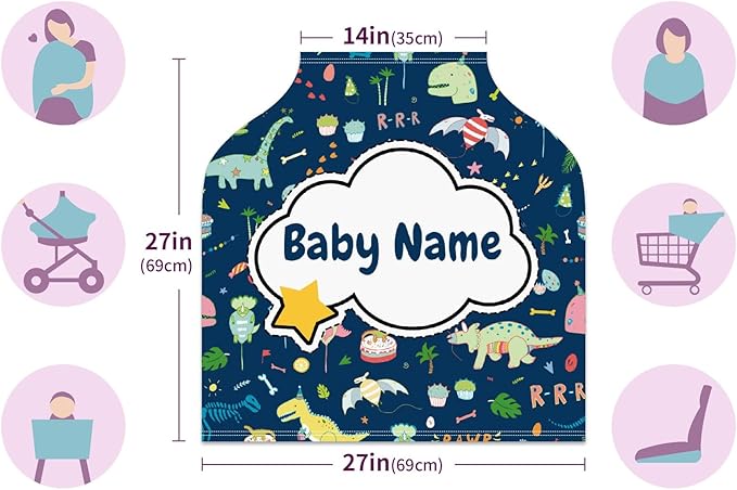 Baby Car Seat Stroller Cover Nursing Cover New Mom Breastfeeding Scarf Soft Stretchy Infant Carrier Cover Car Canopy Coverage-BubblyBeeBaby