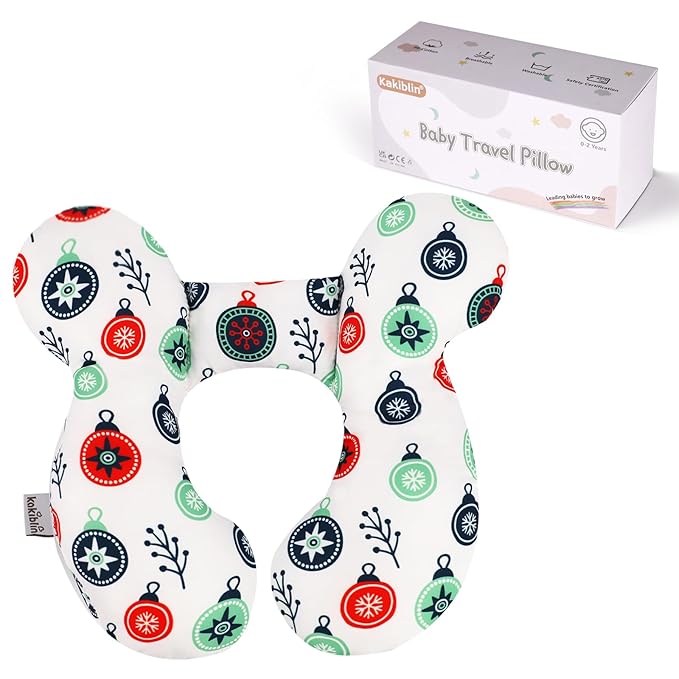 KAKIBLIN Baby Travel Pillow for Head and Neck, Upgraded Baby Support Pillow, Baby Neck Pillows for Car Seat,Pushchair,Travel,(Cross)-BubblyBeeBaby