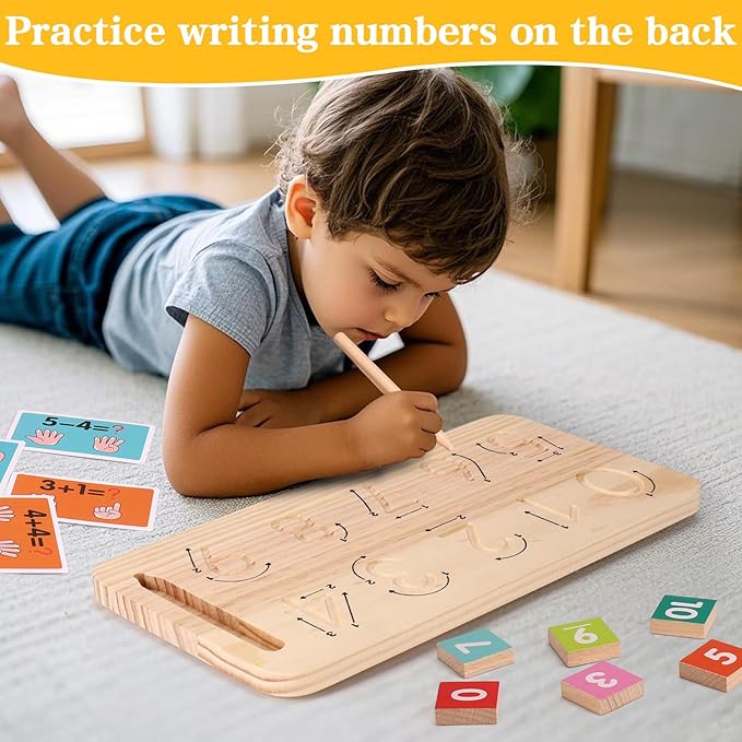 2 in 1 Math Toy for Toddlers 3 4 5 6 7,Addition and Subtraction Math Games for Kids 5-7,Math Manipulatives Kindergarten Preschool Classroom Must Haves Educational Number Blocks Learning Toys-BubblyBeeBaby