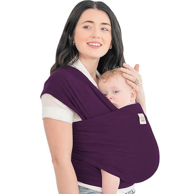KeaBabies Baby Wrap Carrier - All in 1 Original Baby Carrier Newborn to Toddler Sling, Easy to Wear, Hands Free Bonding, Lightweight, Breathable Infant Wraps (Royal Purple)-BubblyBeeBaby