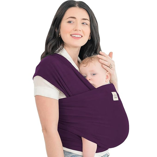 KeaBabies Baby Wrap Carrier - All in 1 Original Baby Carrier Newborn to Toddler Sling, Easy to Wear, Hands Free Bonding, Lightweight, Breathable Infant Wraps (Royal Purple)-BubblyBeeBaby