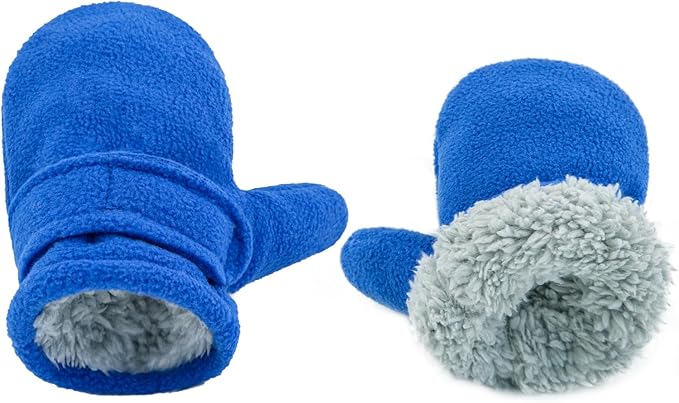 BAVST Baby Toddler Winter Mittens Girls Warm Fleece Lined Gloves Kids Sherpa Lined Mittens for Boys-BubblyBeeBaby