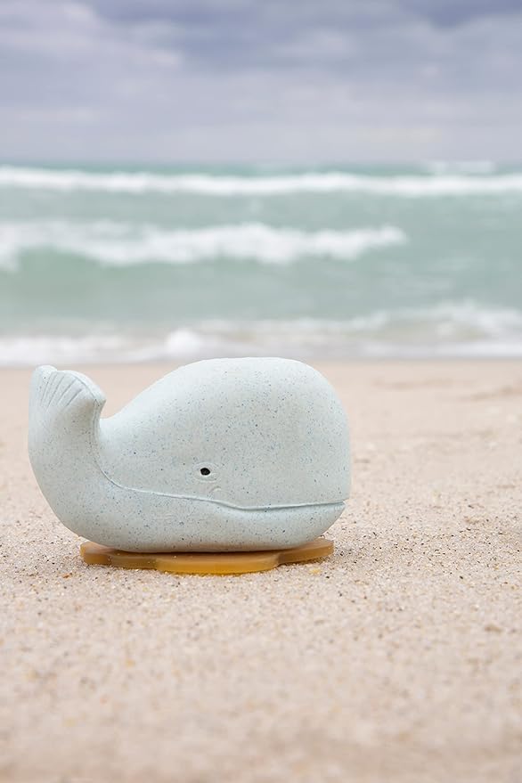 HEVEA Squeeze'n'Splash Whale Bath Toy - Bath Toy for Babies and Toddlers - 100% Natural Rubber, Plant Based, Plastic-Free, BPA-Free-BubblyBeeBaby
