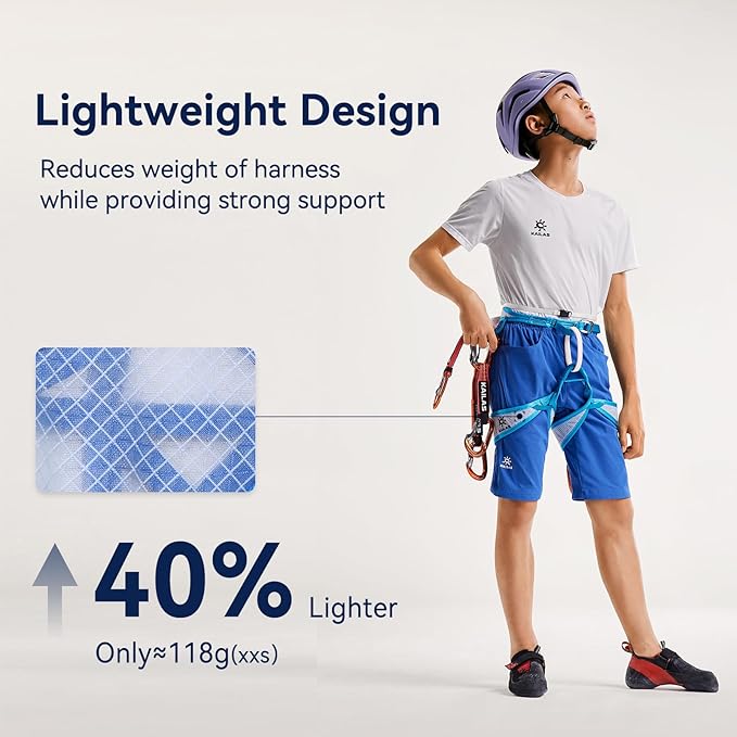 KAILAS Kids Rock Climbing Harness Child Safety Belt Climbing Gear Adjustable Lightweight Indoor Gyms Beginners Youth-BubblyBeeBaby