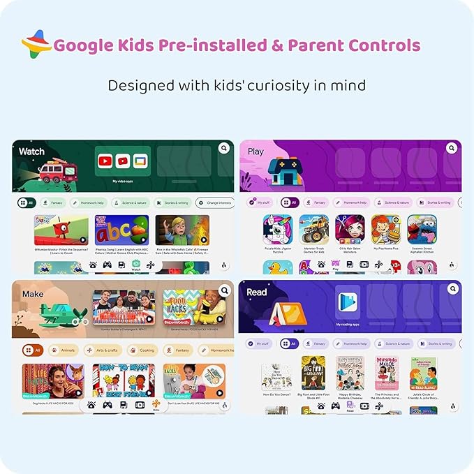 2025 Upgraded Android 14 Tablet, 10inch Kids Tablet, Octa-core CPU, 10GB+64GB+1TB Expand Tablets for Kids with Kids Space, Parental Control, 6000mAh Big Battery, HD Touchscreen Display Tableta-BubblyBeeBaby