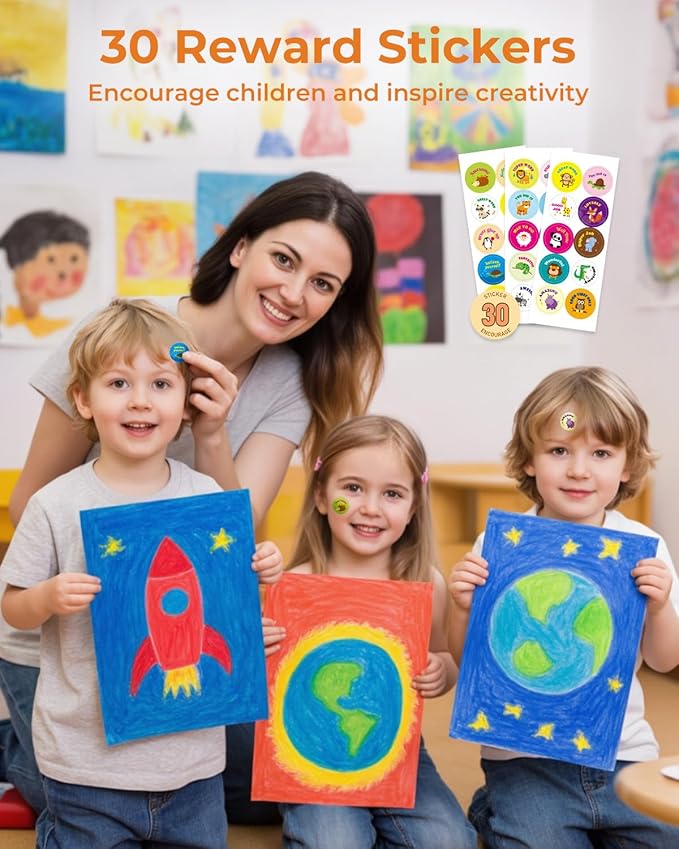 24 Colors Twist Crayons for Toddlers 1-3, Non-Toxic Washable Crayons for Ages 4-8 with Storage Bucket, Ultra-Silky and Easy to Hold Art Supplies, Ideal Coloring Gift for Boys and Girls-BubblyBeeBaby