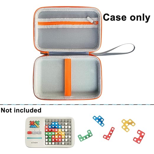 JCHPINE Hard Carrying Case for GiiKER Super Blocks Puzzle Game, Protective Storage Holder for GiiKER Brain Teaser Puzzles Interactive Handheld Game Console Accessories (Orange Case only)-BubblyBeeBaby
