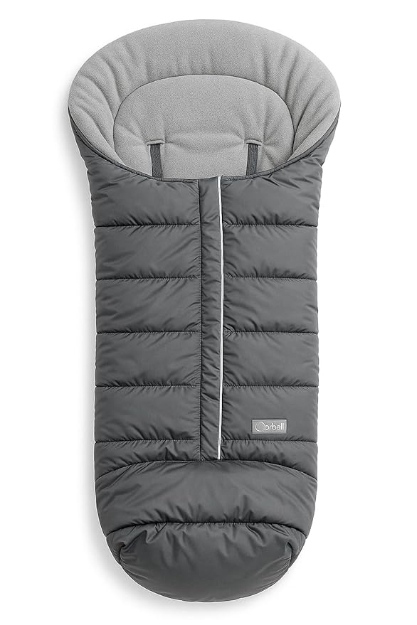 Orzbow Universal Stroller Bunting Bag with Extra Footmuff for Toddler, Kids, Warm Waterproof Stroller Blanket, Winter Cover, Baby Bunting Bag - Protect Babies from Cold Winds, Grey-BubblyBeeBaby