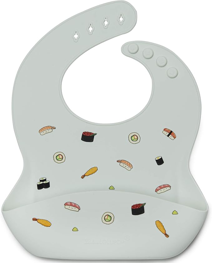 Loulou Lollipop Soft, Waterproof Silicone Feeding Bib for Babies and Toddlers-BubblyBeeBaby