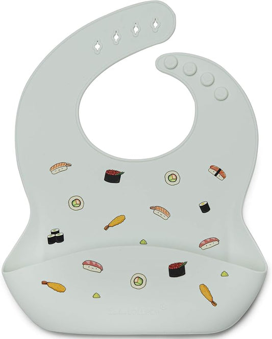Loulou Lollipop Soft, Waterproof Silicone Feeding Bib for Babies and Toddlers-BubblyBeeBaby