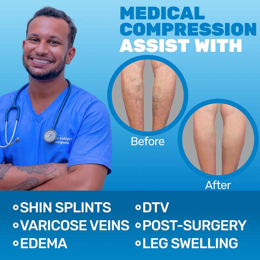 (3 Pairs - Closed Toe) Made in USA - Sheer Compression Socks for Women 15-20mmHg - Compression Stockings for Varicose Veins Circulation, Thrombosis, Embolism - Beige, Medium - A101BE2-3