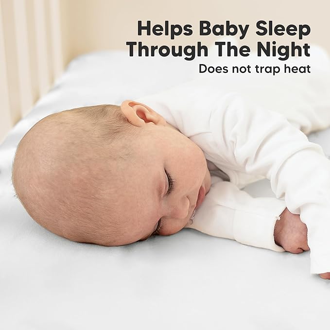 KeaBabies 2-Pack Organic Crib Sheets for Boys, Girls - 52x28 Fitted Crib Mattress Sheet Neutral, Breathable Jersey Cotton Cover for Baby Bed, Toddler Mattress, Soft & Cute Prints (Cloud)-BubblyBeeBaby