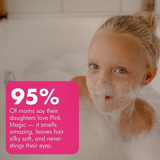 Hydrolyzed Oat Protein + Squalane Shampoo Bar for Girls - 4.5oz - For all Hair Types - Gentle on sensitive Eyes & Scalp - Natural, Tear-Free, Sulfate & Paraben-Free - Made in USA - 4.5oz-BubblyBeeBaby