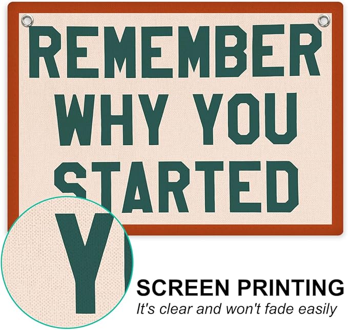 Inspirational Banner, Motivational Wall Decor, Positive Affirmations Wall Hanging, Vintage Banner Flag, Wall Flag Home Living Room Gym Dorm Office Decor, Banner for Room-BubblyBeeBaby