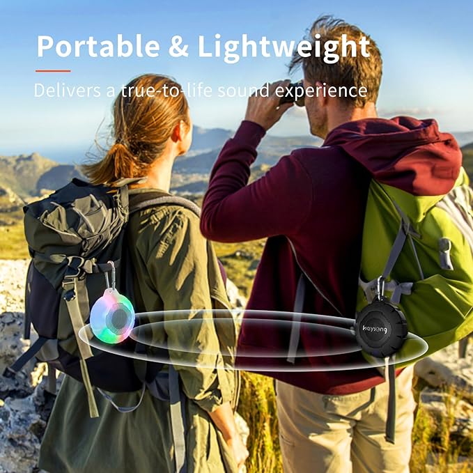 HEYSONG Waterproof Shower Bluetooth Speaker, Durable & Portable with Clear Sound, Ideal for Shower, Pool, Beach & Kayaking – Great Gift for All Ages-BubblyBeeBaby