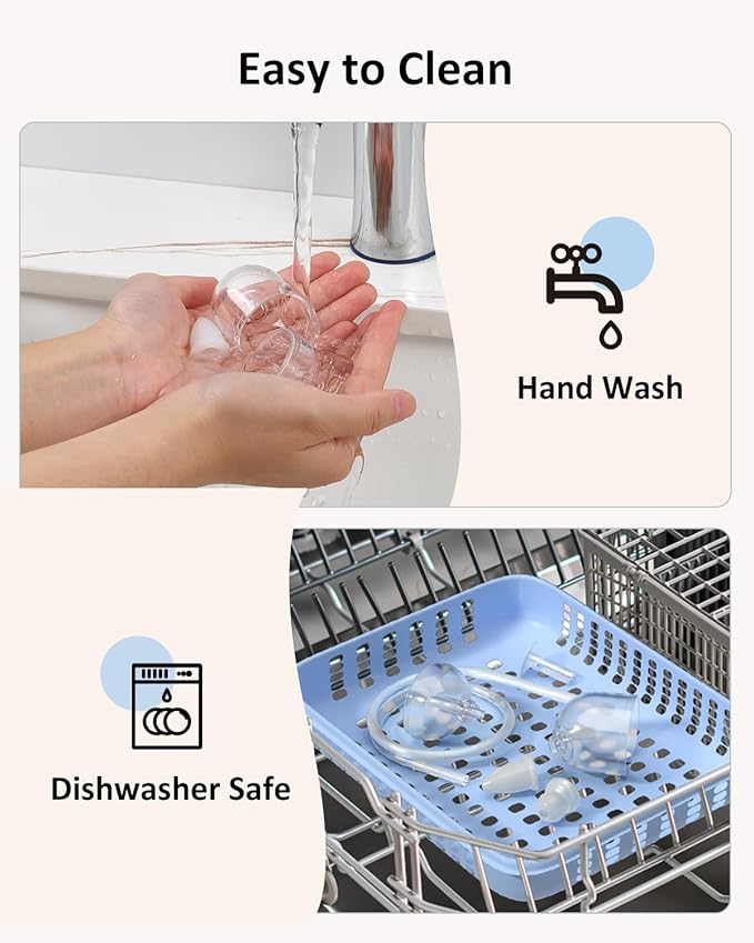 HEYVALUE Nasal Aspirator for Baby, Hospital Grade Nose Sucker with 9 Levels Suction, Night Light and Nursery Rhyme Soothing, Electric Nose Suction for Baby with Food-Grade Silicone Tips Purple-BubblyBeeBaby