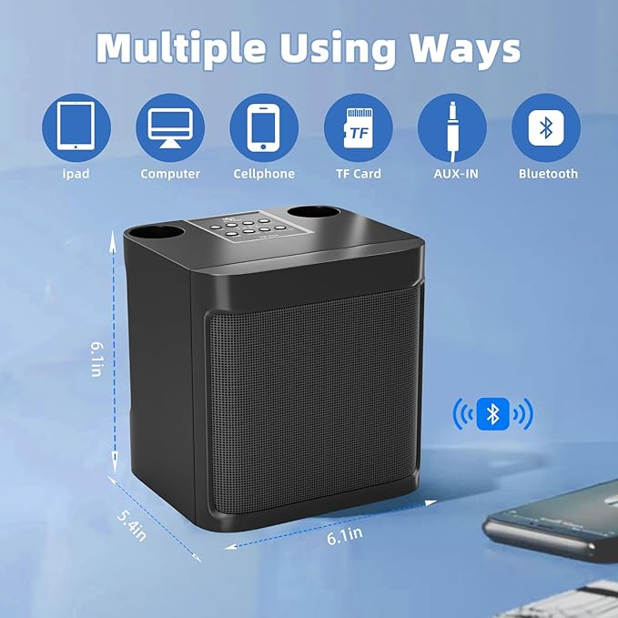 Karaoke Machine for Adults and Kids, Portable Bluetooth Karaoke Speaker with 2 Wireless Microphones for TV, Singing Karaoke for Home Party, Great Gifts for Boys and Girls-BubblyBeeBaby
