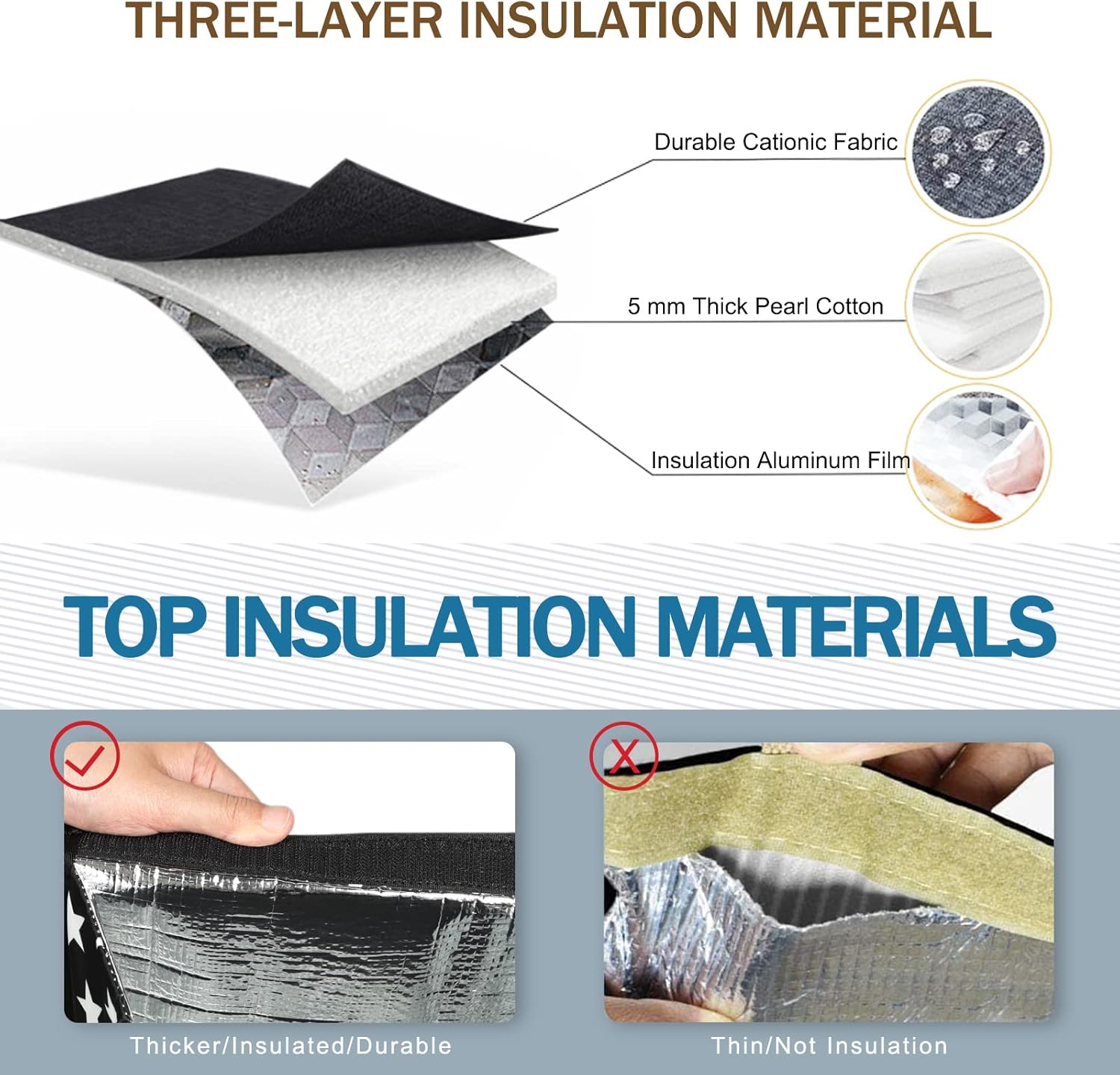 Lunch Bags for Women Insulated Reusable Lunch Tote with Internal Pocket, Lunch Tote bag for Work（Star）