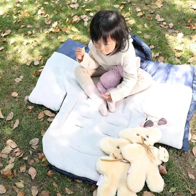 Go 3 Seasons Universal Stroller Footmuff, Warm Winter Bunting Bag for Toddler, Waterproof Sleeping Bag, Anti-Slip Height Adjustable, Winter Blanket-BubblyBeeBaby