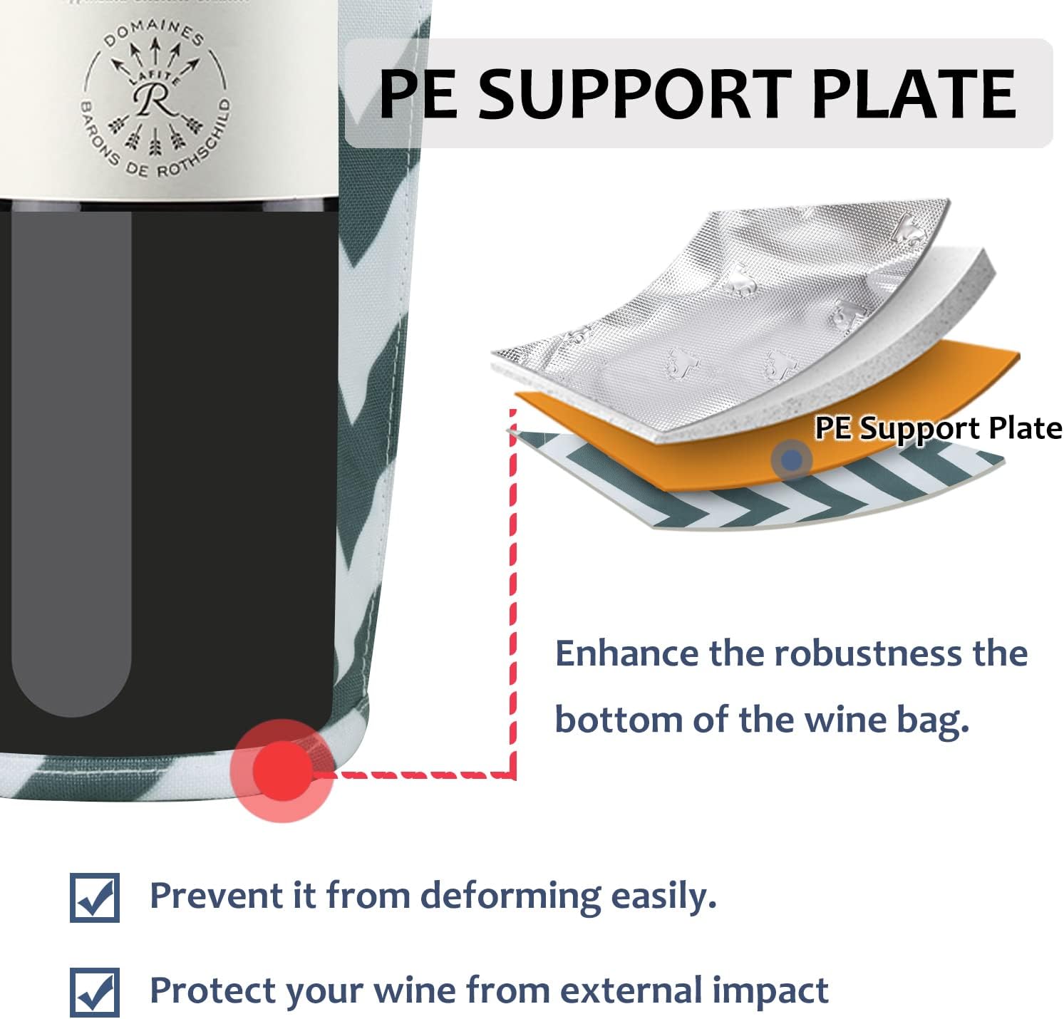 Tirrinia Single Wine Carrier Tote, Insulated Wine Cooler Bag for Travel, Picnic, & Wine Gifts – Thermal Padded Wine Bottle Holder Tote for Men & Women, Wine Gift for Wine Lovers,Black