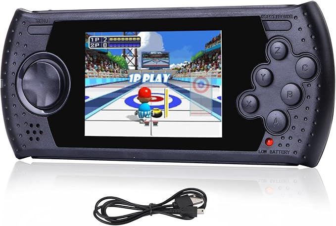16 Bit Handheld Game for Kids Built-in 230 HD Classic Retro Video Games USB Rechargeable 3.0 Inch Childrens Travel Electronics Toys Portable Gaming Player System Gift for Boys Girls Ages 4-8-12-BubblyBeeBaby