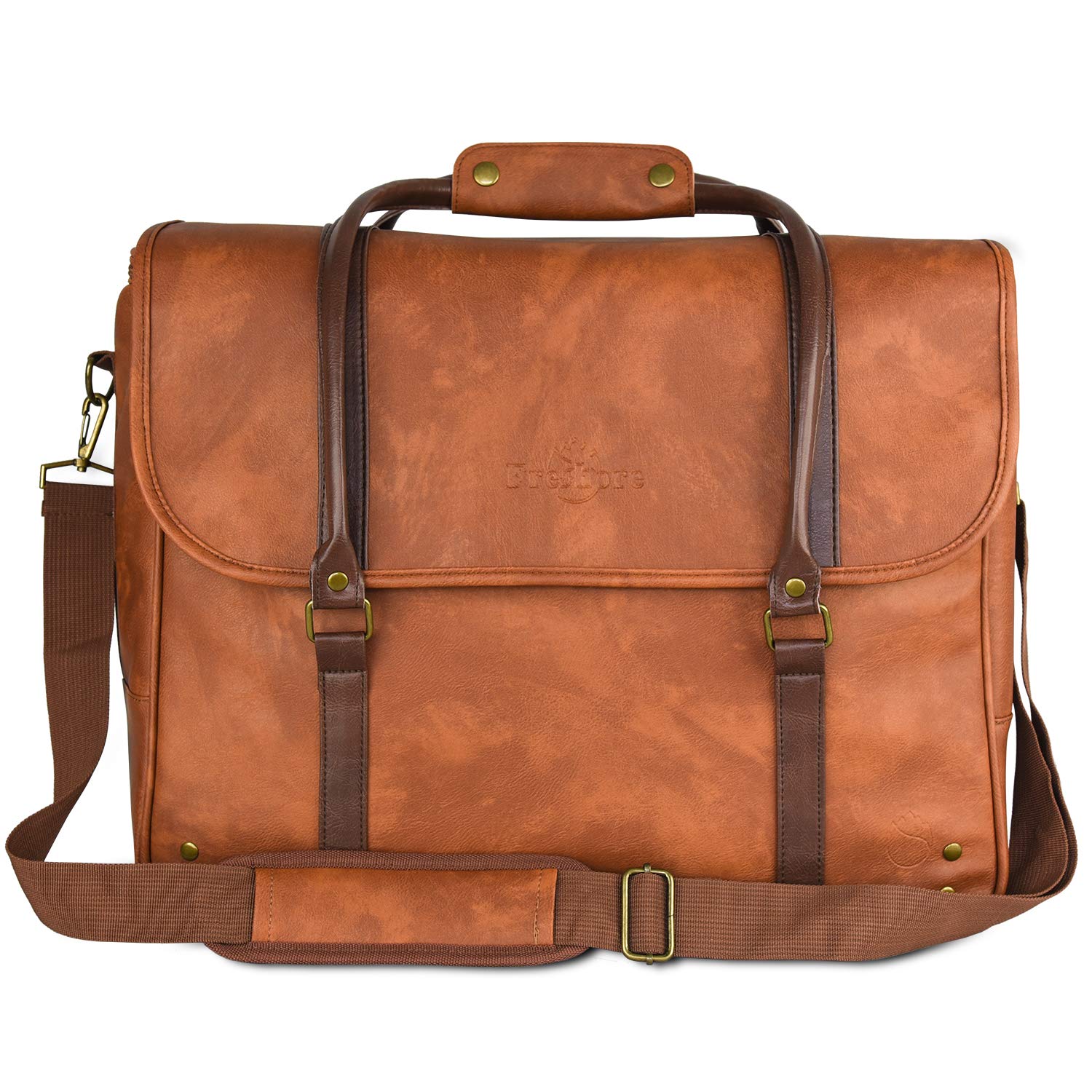 Freshore® 6 Wine Bottles Carrier Leather Bag - Insulated Cooler Travel Tote - Premium Large Portable Bottle Carrying, Waterproof Full Padding Wine Lovers Protection, Grey Brown