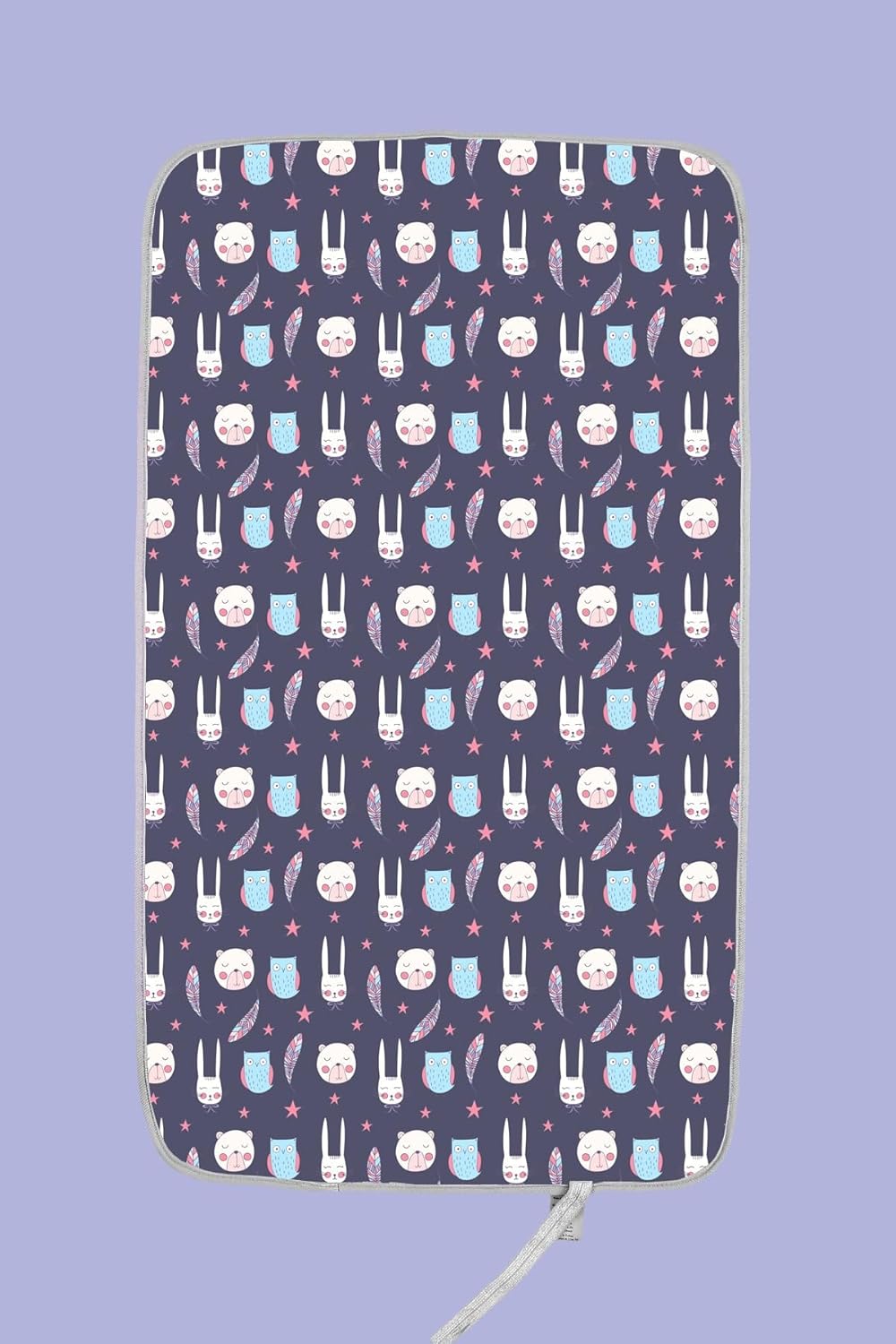 HAMUR HOME Portable Baby Changing Pad – Waterproof, Foldable & Lightweight Travel Mat – Soft & Machine Washable Diaper Changer – Compact & Durable (Purple)