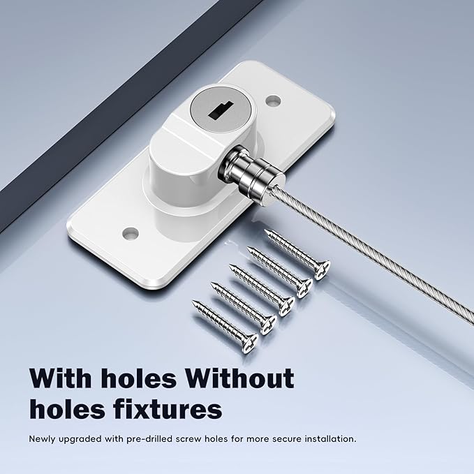 2 Pack Refrigerator Door Lock with Adhesive, No Tools Required, Child Proof Fridge Door Lock for Kids and Pets, Self Adhesive Latch for Freezer, Cabinets, Drawers, Air Oven, Windows (Patent)-BubblyBeeBaby