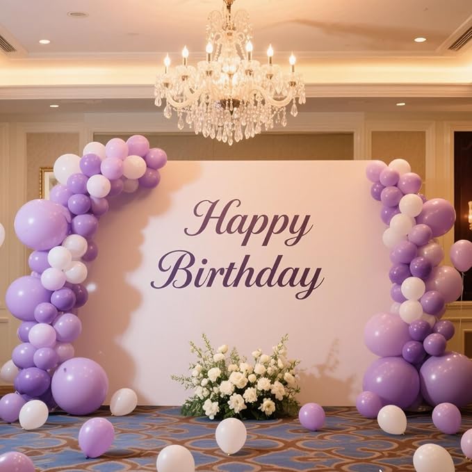 140pcs Purple Round Balloons Different Sizes 18 12 10 5 Inch Latex Balloons for Arch Decoration Party Balloon Kit for Graduation Birthday Party Wedding Balloon Baby Shower Decoration-BubblyBeeBaby