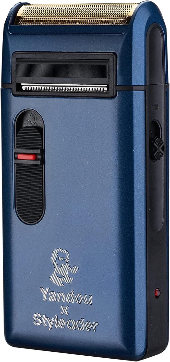 Retro Electric Razor for Men, Rechargeable Mens Gold Foil Shavers,Travel Electric Shavers for Men(Blue)