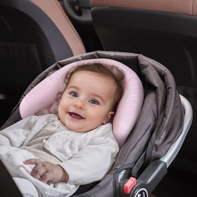 COOLBEBE Upgraded 3-in-1 Babybody Support for Newborn Infant Toddler - Extra Soft Car Seat Insert Cushion Pad, Perfect for Carseats, Strollers, Swings, Pink-BubblyBeeBaby