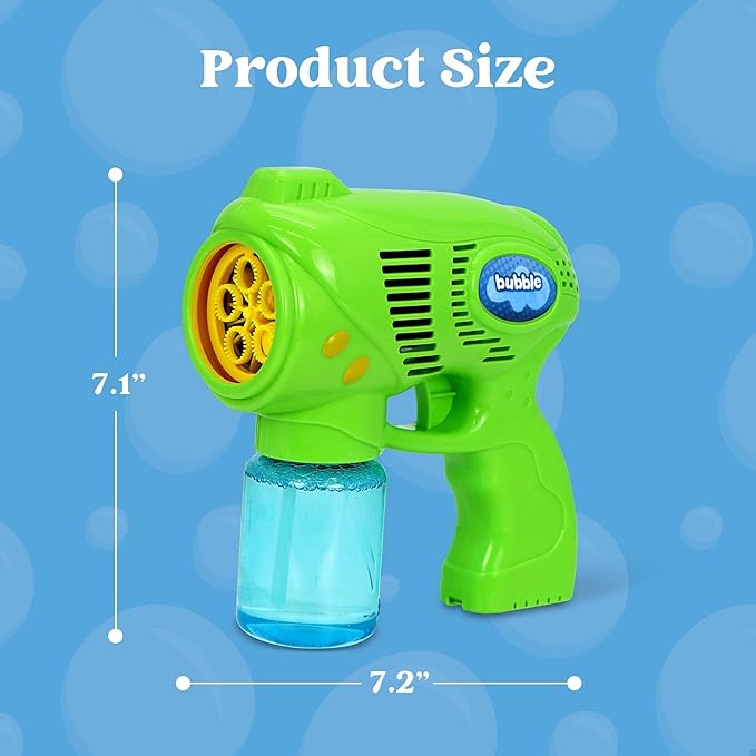 JOYIN 3 Bubble Guns Kit with 3 Solutions for Kids, Bubble Blaster for Summer Toy, Party Favors, Birthday, Outdoor & Indoor Activity, Birthday Gift-BubblyBeeBaby