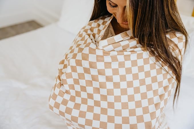 Copper Pearl Multi-Use Cover: Car Seat Covers, Nursing Cover, and Stroller Cover for Sun - Stretchy Fabric, All-Season Use, Stylish Designs, Easy Access for Moms - Rad-BubblyBeeBaby