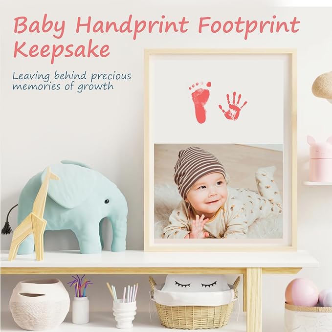 Inkless Baby Hand and Footprint Kit,Clean Touch Ink Pad for Baby Footprint Kit,No Mess Dog Paw Print Kit,DIY Footprint Ink for Baby Keepsake Gifts for Boys and Girls-BubblyBeeBaby